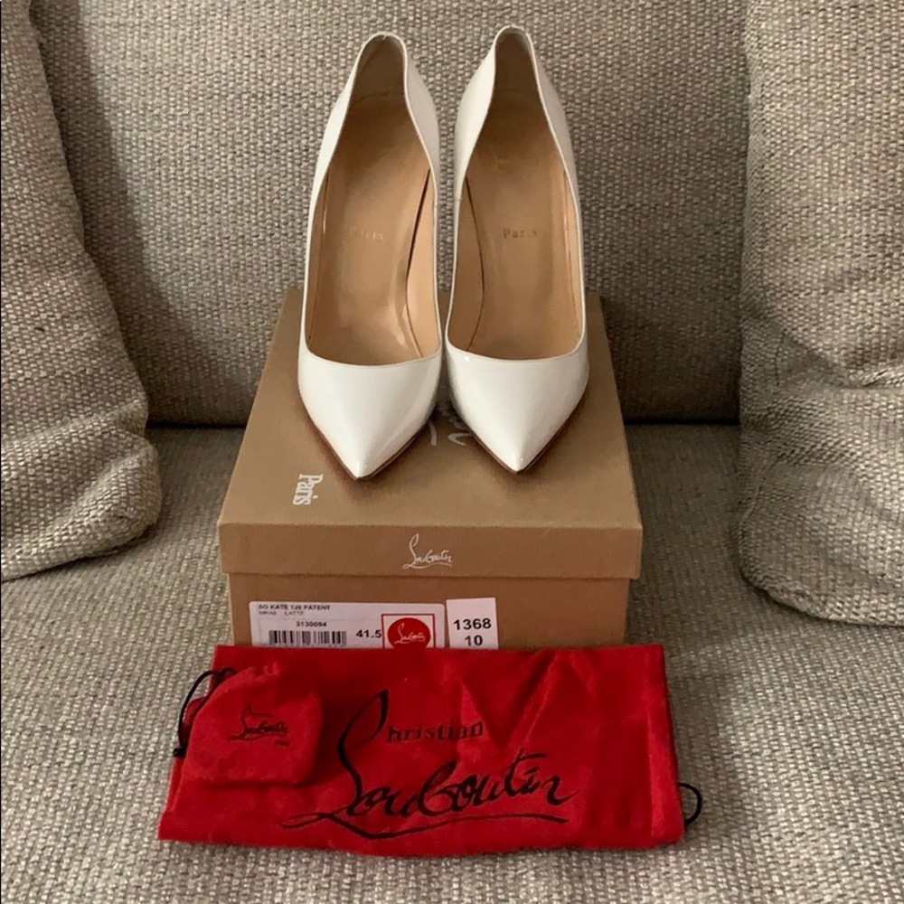 Christian Louboutin White Patent So Kate 120mm
